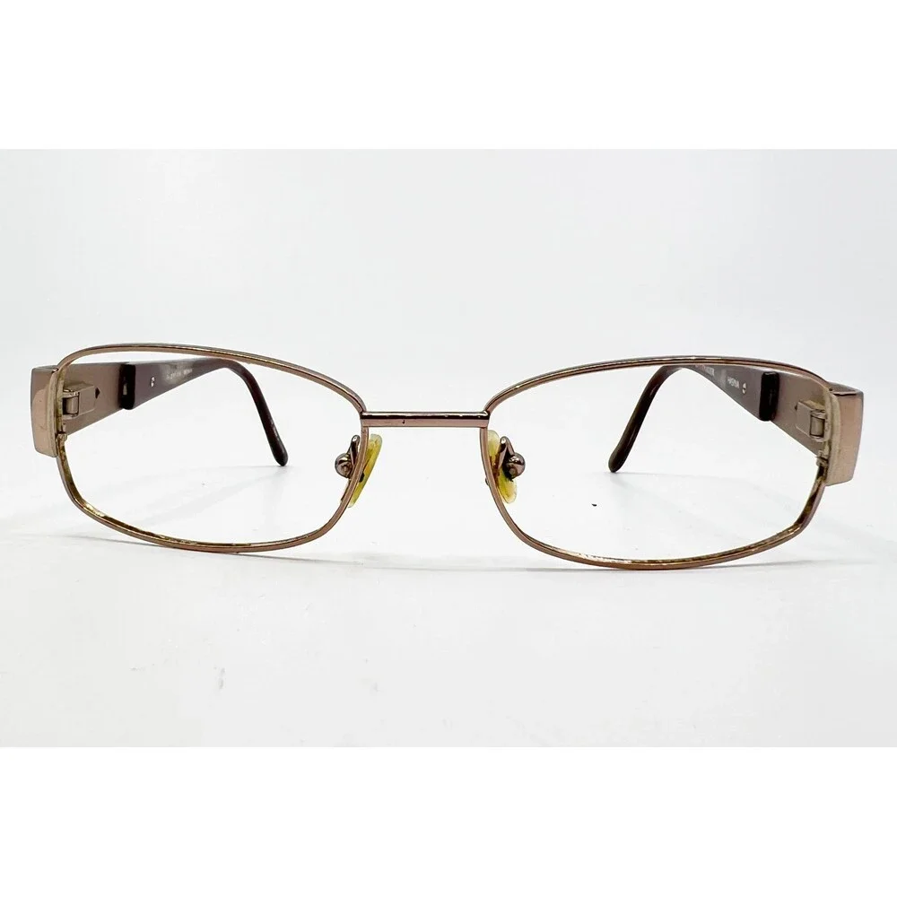 Wittnauer Hasina Eyeglass Frames Women Brown Rectangle Metal 53-17-135